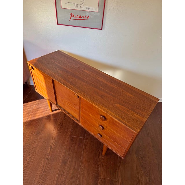 Mid-Century Modern 1960s Mid Century Modern Teak Sideboard With Round Pulls For Sale - Image 3 of 9