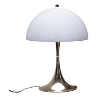 Louis Poulsen Panthella 320 Table Lamp – Grey Opal With High-Luster Chrome – Corded - Brand New in Box For Sale