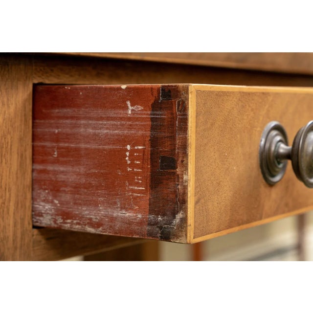 Brown Late 20th Century Regency Style Drop Leaf Side Accent Table on Casters For Sale - Image 8 of 9