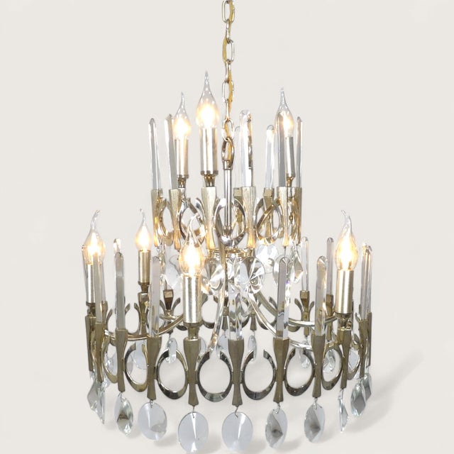 Double Chandelier by Gaetano Sciolari for Sciolari For Sale - Image 11 of 13