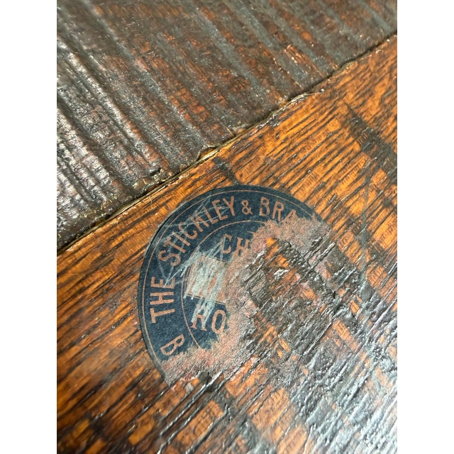 Early 20th Century Stickley and Brandt Carved Oak Renaissance Style Side Chair For Sale - Image 12 of 12