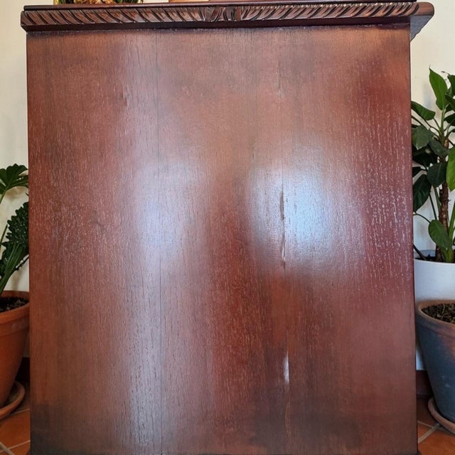 Renaissance Revival 1970s Euro Import Carved Wood China Cabinet For Sale - Image 10 of 12