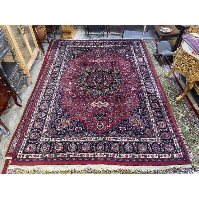 Large Hand-Knotted Kashan Rug For Sale - Image 6 of 6