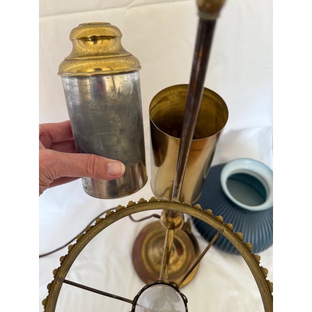 American Late 19th Century German Student Lamp Company, Berlin Model. Desk Lamp With Glass Shade For Sale - Image 3 of 13