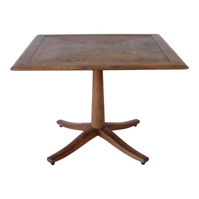 1960s Danish Modern Barney Flagg Drexel Parallel Square Side Table For Sale
