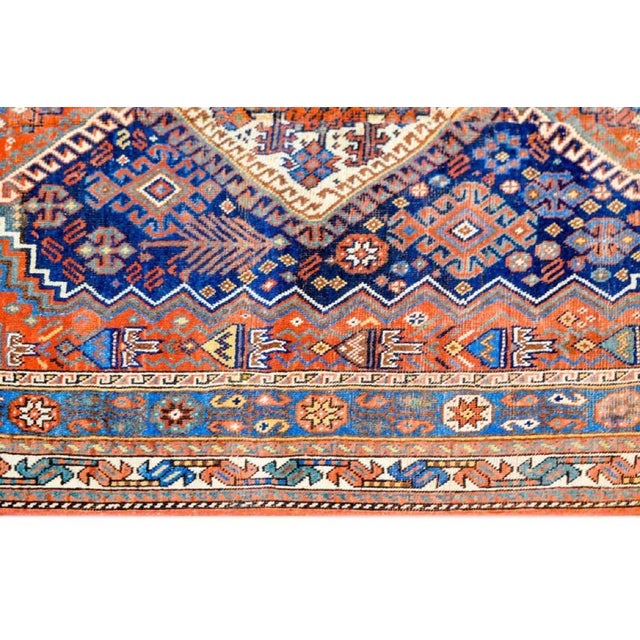 Mid 19th Century Early 20th Century Ghashghaei Rug For Sale - Image 5 of 6