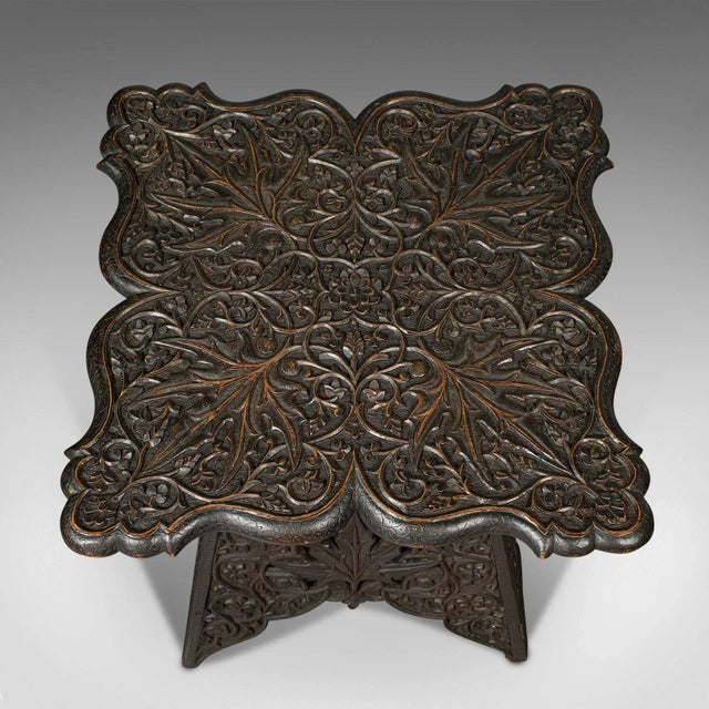 Brown 1900s Antique Victorian Middle Eastern Tea Table For Sale - Image 8 of 12