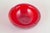 Murano art glass bowl, 1960s/70s. Organic freeform hand-blown bowl in red sommerso glass with trapped air-bubble pattern...