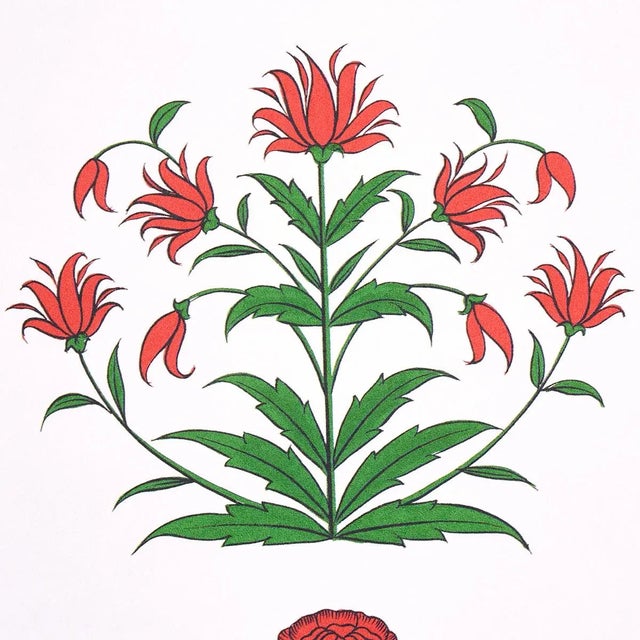 Mid-Century Modern Schumacher x Marie-Anne Oudejans Poppy Stripes Wallpaper in Red For Sale - Image 3 of 4