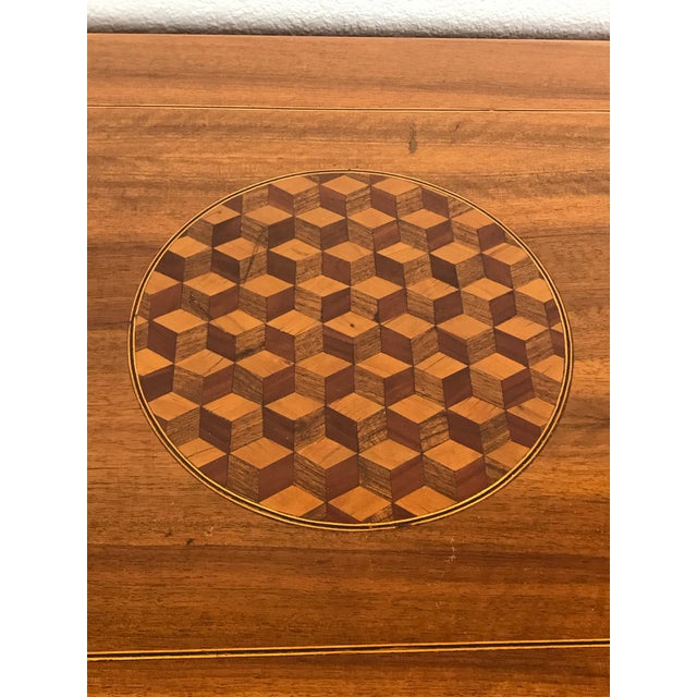 Late 18th Century Small Louis XVI Chest of Drawers, Cube Marquetry, Germany 1780 For Sale - Image 5 of 10