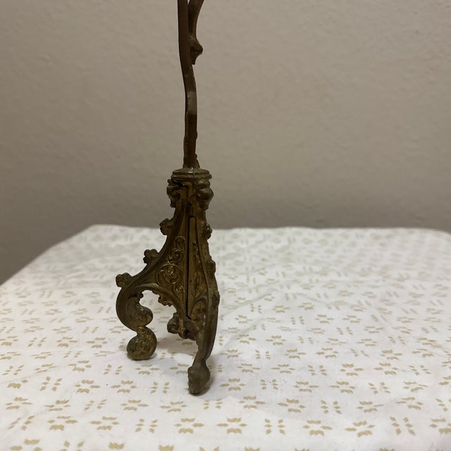 Antique Crucifix Religious Jesus on the Cross Ornate For Sale In New Orleans - Image 6 of 6