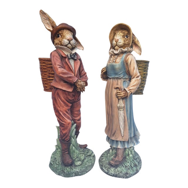 Vintage Henri Crisdon Briar Patch Rabbit Couple - a Pair For Sale