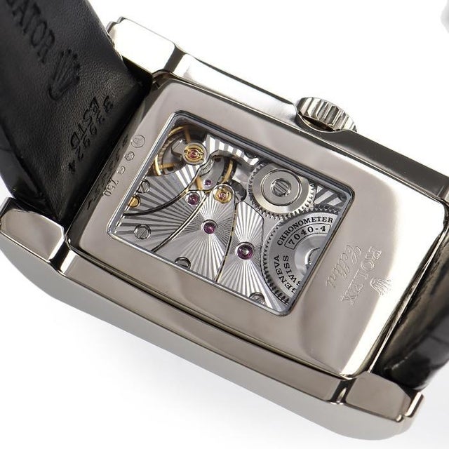 Metal Rolex Cellini Prince 28mm Chronometer 18k White Gold Men's Watch For Sale - Image 7 of 11