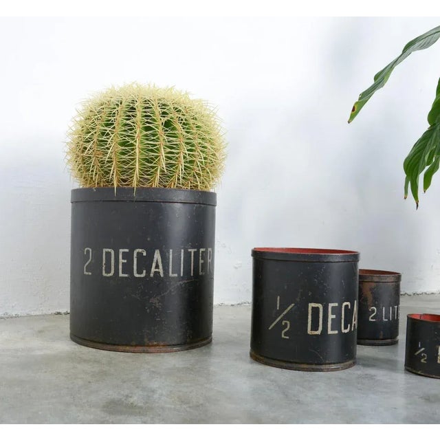 Vintage Decorative Metal Measuring Cups, Set of 8 For Sale - Image 10 of 17