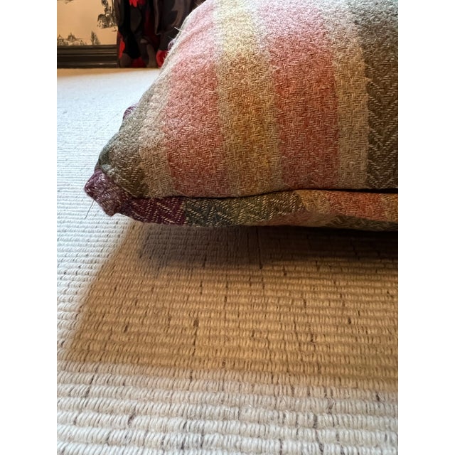 Classic Cloth Kilburnie Pattern Striped Wool Lumbar Pillow For Sale - Image 12 of 13