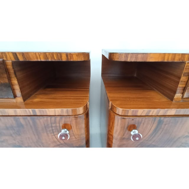 Bedside Tables by Jindřich Halabala for Up Závody, 1940s, Set of 2 For Sale - Image 6 of 16