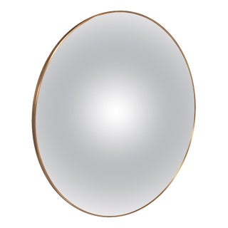 Convex Mirror with Brass Frame by Johanna Grawunder For Sale