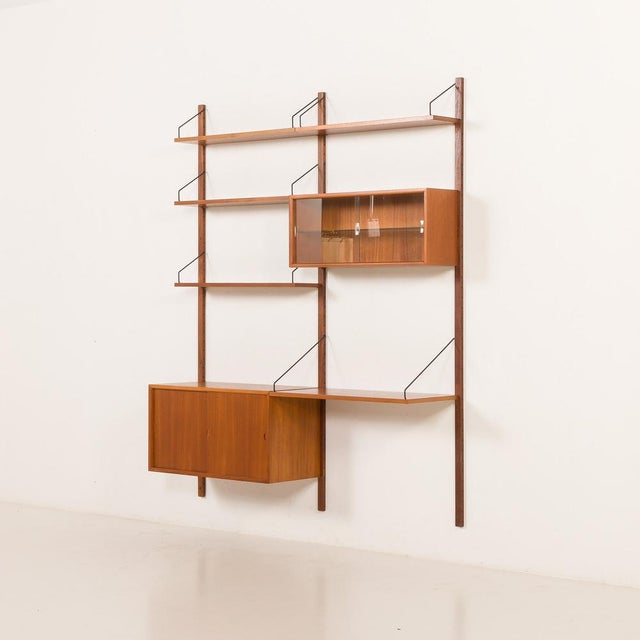 Mid-Century Modern Vintage Teak Wall Unit by Poul Cadovius for Cado, 1960s For Sale - Image 3 of 18
