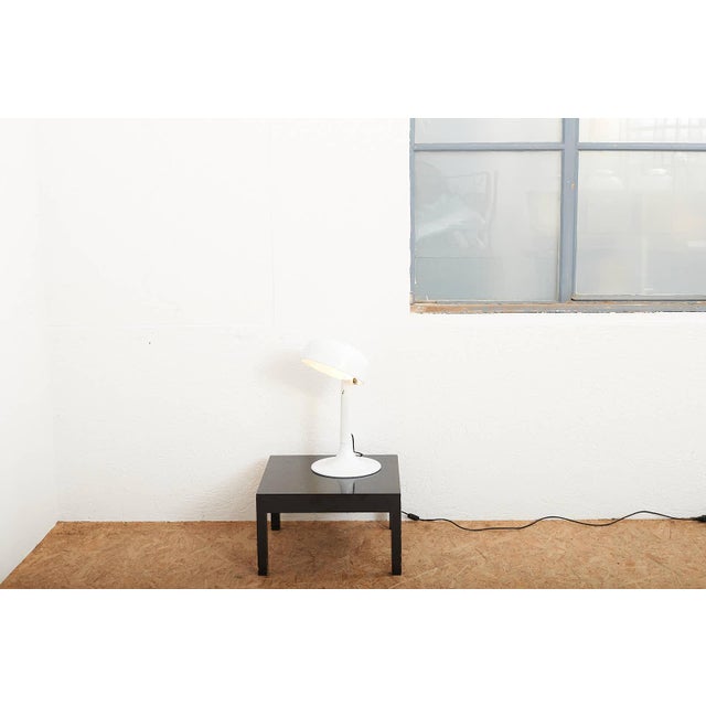 Foldable Studio Model Table Lamp in White Lacquered Metal by Carlo Viligiardi for Stilnovo, 1972 For Sale - Image 10 of 11