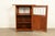 Late 20th Century Stickley Roycroft Mission Oak Arts & Crafts Chafing Dish Stand or Side Cabinet With Leaded Glass For Sale - Image 5 of 15