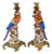 French Porcelain Parrot Candlesticks, Set of 2 For Sale
