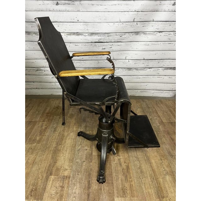 Old medical reclining chair, sanded, oiled, headrest is missing