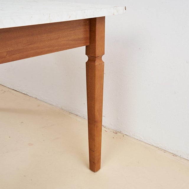 Dining Table with Marble Effect Top For Sale - Image 5 of 7