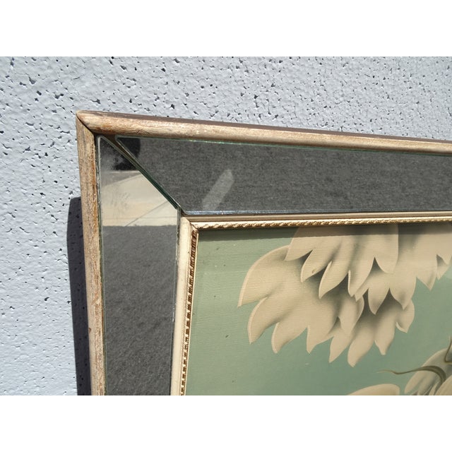 Vintage Mid Century Cockatoos Lithograph Picture Print by Turner in Mirror Frame For Sale - Image 11 of 12