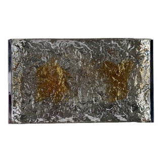 Vintage Wall Lamp in Aluminium & Glass, Italy, 1960s For Sale