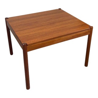 1970s Vintage Danish Flip Top Coffee Table With Circle Accents. For Sale