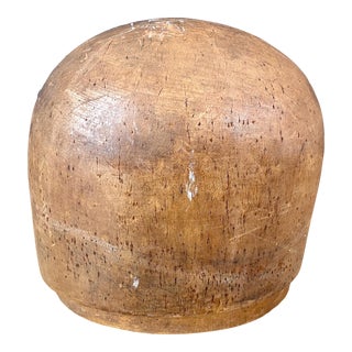 Vintage Millinery Wooden Hat Block For Sale