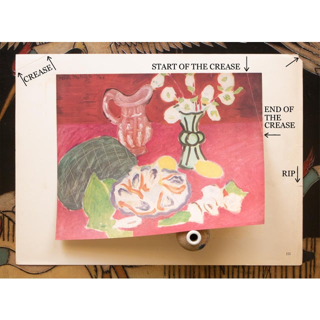 1946 After Matisse "Christmas Roses and Oysters", Aged First Edition Period Offset Lithograph For Sale In Dallas - Image 6 of 11
