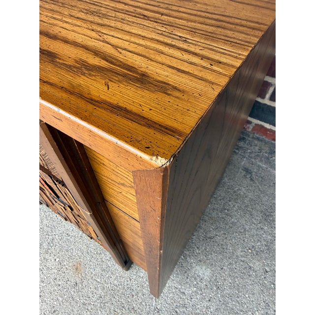 Brown 1970s Lane Furniture Pueblo Brutalist Nine-Drawer Dresser / Credenza For Sale - Image 8 of 10