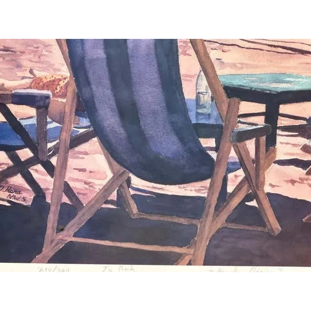 1980s Beach Landscape Lithograph by Dennis Hare For Sale - Image 5 of 7