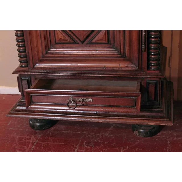 18th Century French Louis XIII Walnut Bonnetière Armoire From Périgord For Sale - Image 9 of 10