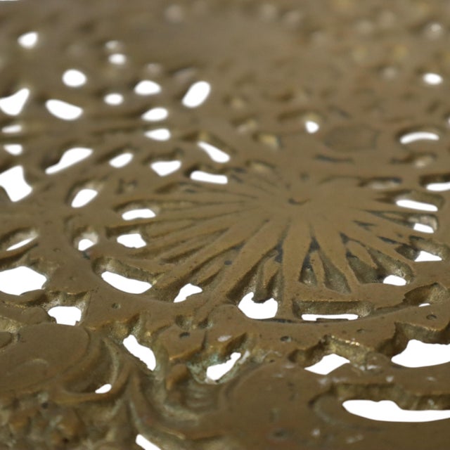Gold Art Nouveau Style French Brass Plant Table, 1920s For Sale - Image 8 of 15