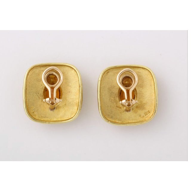 Ed Weiner 18 Kt Gold and Citrine Earrings - 2 Pcs. For Sale In New York - Image 6 of 8