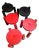 Stools in Red and Black from Kartell, Set of 5 For Sale