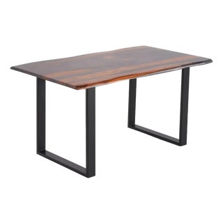 Maelira Iron Base Rectangular Dining Table by Loomlan For Sale