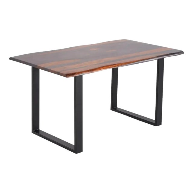 Maelira Iron Base Rectangular Dining Table by Loomlan For Sale