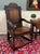 Antique Pair of English Carved Oak Wainscot Highbacked Armchairs C. 1900-1920 For Sale - Image 4 of 18