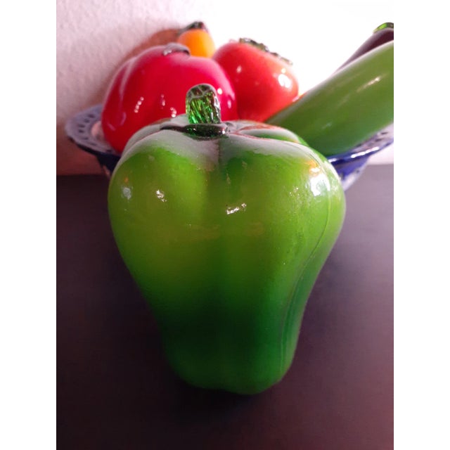 Contemporary Hand Blown Art Glass Vegetable Figurines- Set of 8 For Sale - Image 9 of 11