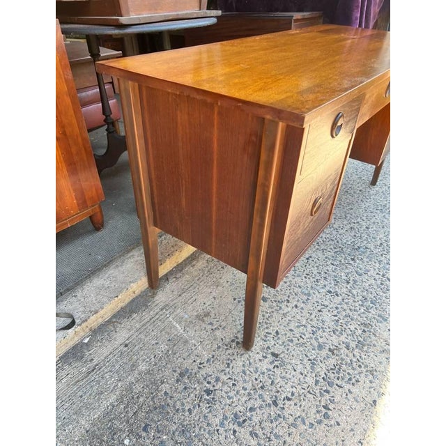 Mid-Century Modern Mid Century Modern Walnut Desk by Stanley Furniture For Sale - Image 3 of 10