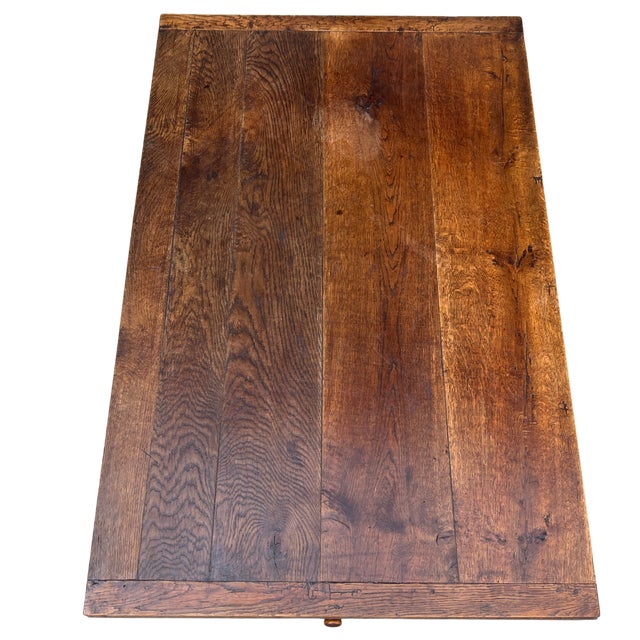 Wood 19th Century English Oak Draw-Leaf Coffee Table For Sale - Image 7 of 11