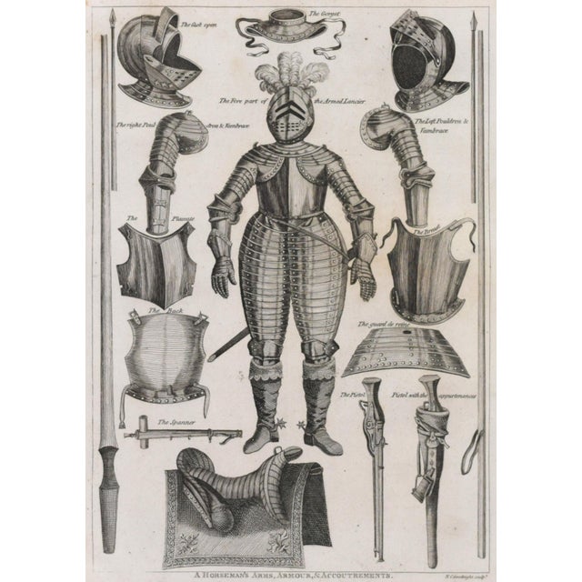 19th Century Engraving of Medeival English Armour 1801 For Sale - Image 4 of 4