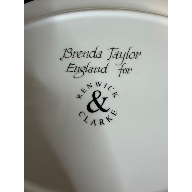A lovely and unique platter, very much in the style of Fornasetti, designed and created by Brenda Taylor England for the...