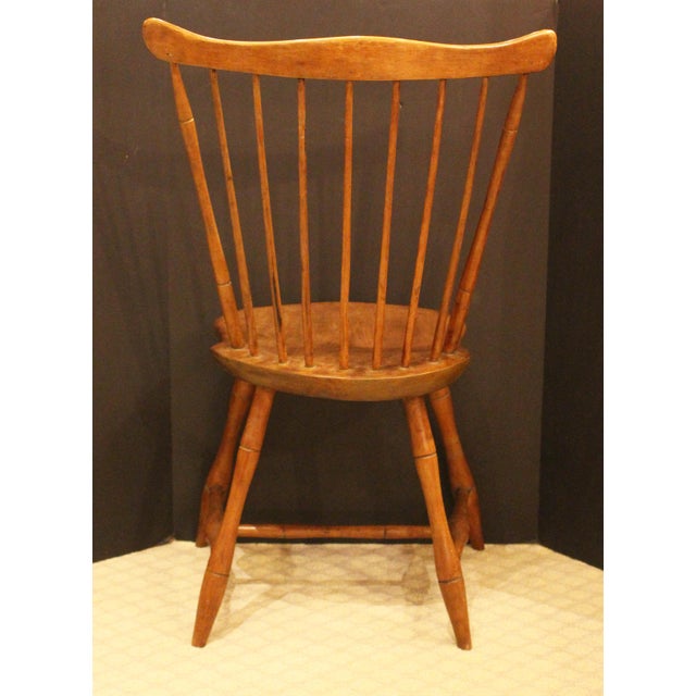 American Early 19th Century Diminutive American Fan Back Windsor Side Chair For Sale - Image 3 of 9