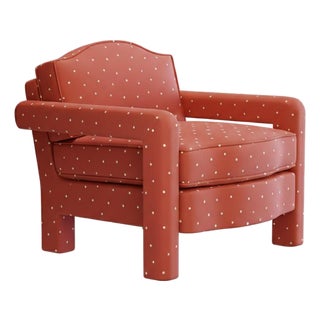 Red Velvet Elio Lounge Chair by Ceraudo For Sale