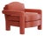 Red Velvet Elio Lounge Chair by Ceraudo For Sale