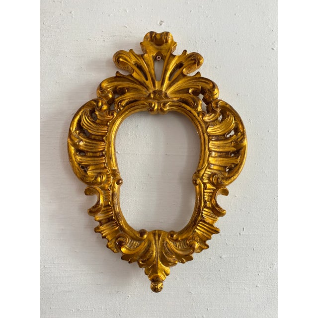 Rocaille Frame in Gold Leaf Gilded Wood, Italy, 1920s For Sale - Image 12 of 12